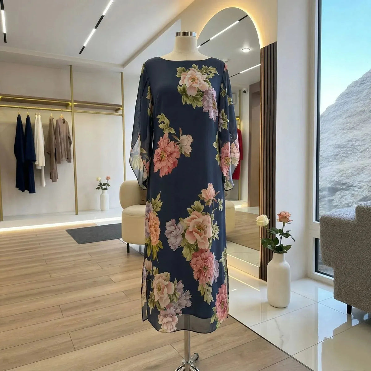 LIMITED TIME 50% OFF!🔥Maxi Dress in Premium Viscose with Floral Print