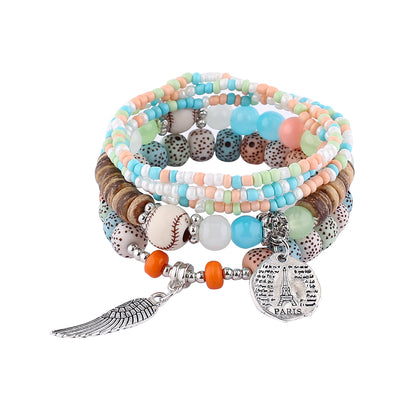 Bracelet Color Bohemian Multi-Layer Stretch Bead Bracelet Ornament