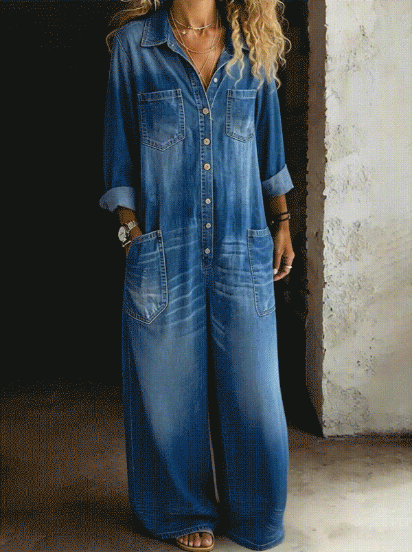 Thalassa - Casual Denim Jumpsuit