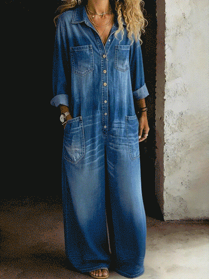Thalassa - Casual Denim Jumpsuit