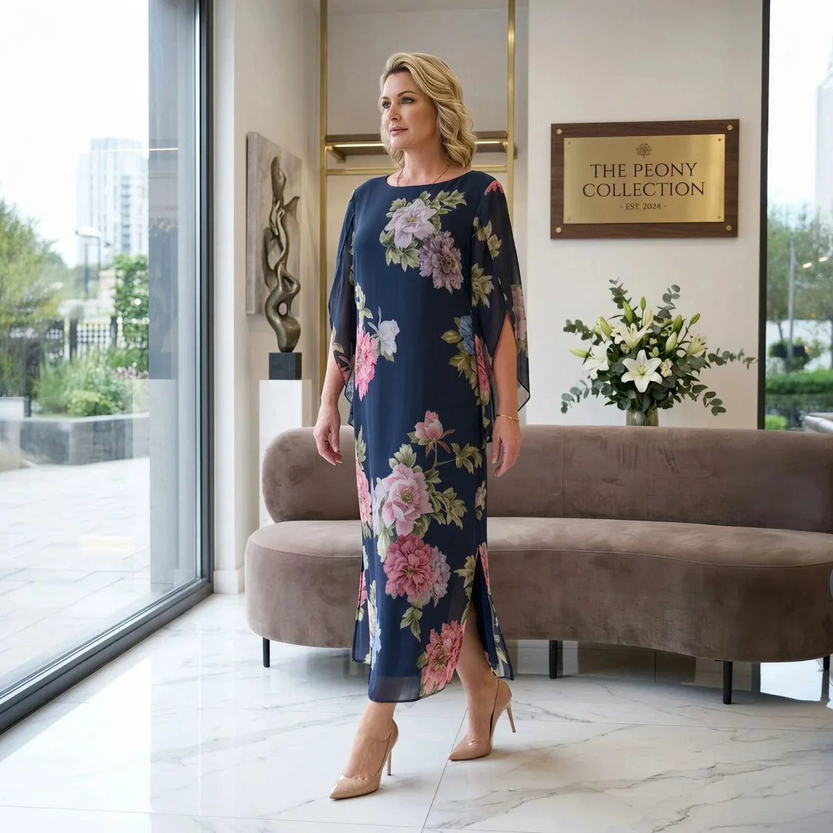 LIMITED TIME 50% OFF!🔥Maxi Dress in Premium Viscose with Floral Print