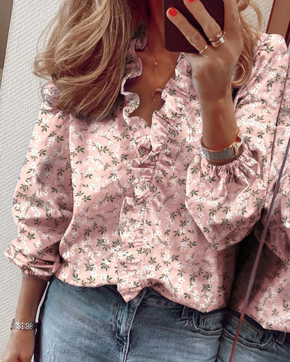 Long Sleeve Ruffled Shirt