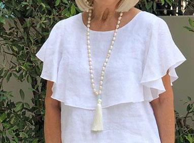 Romantic Soft White Tiered Dress