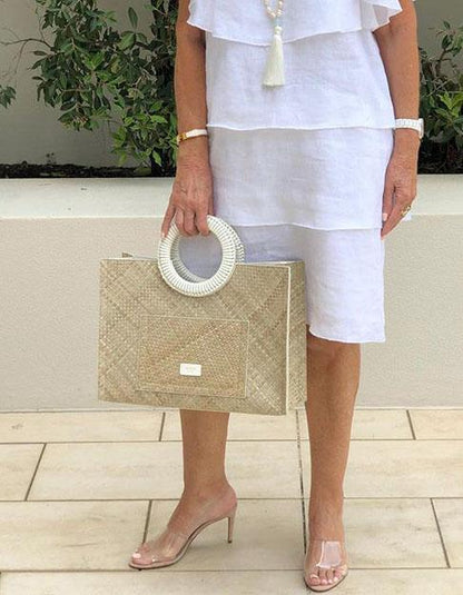 Romantic Soft White Tiered Dress