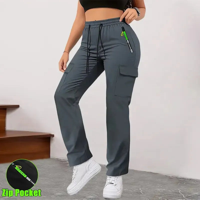 Women’s cargo pants with multiple pockets for outdoor sports and everyday outings