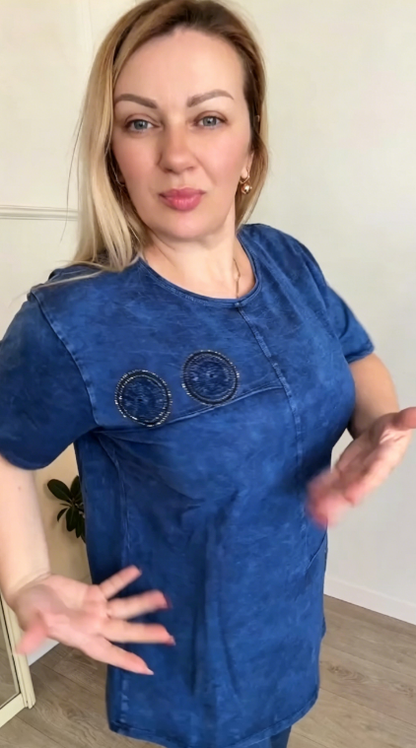 Summer Loose-fitting Slimming Embroidered Casual Suit